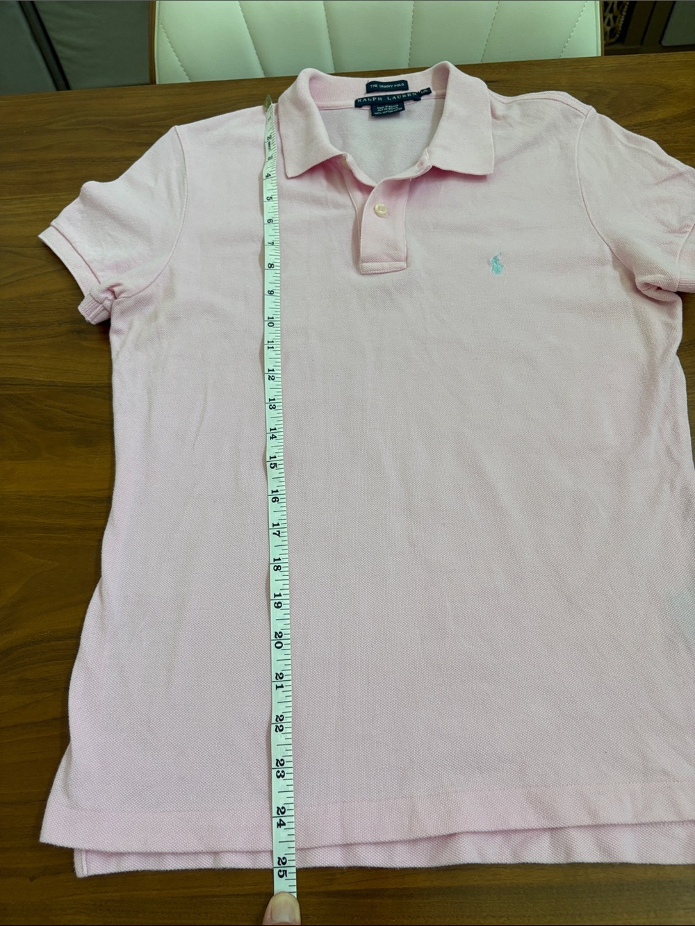 RALPH LAUREN Blue Label The SKINNY POLO Pink with Blue PONY Size Large - Picture 5 of 6